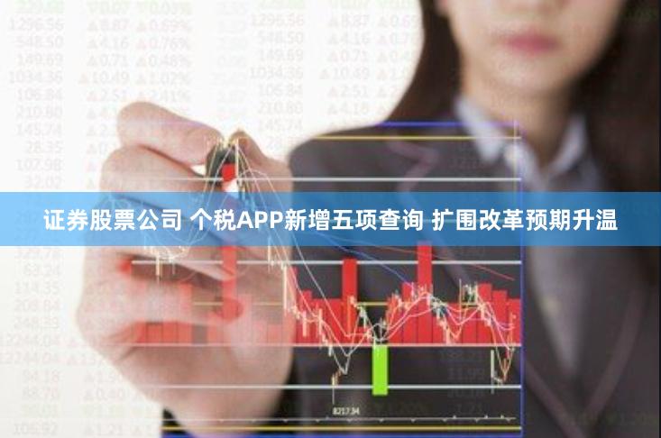 证券股票公司 个税APP新增五项查询 扩围改革预期升温